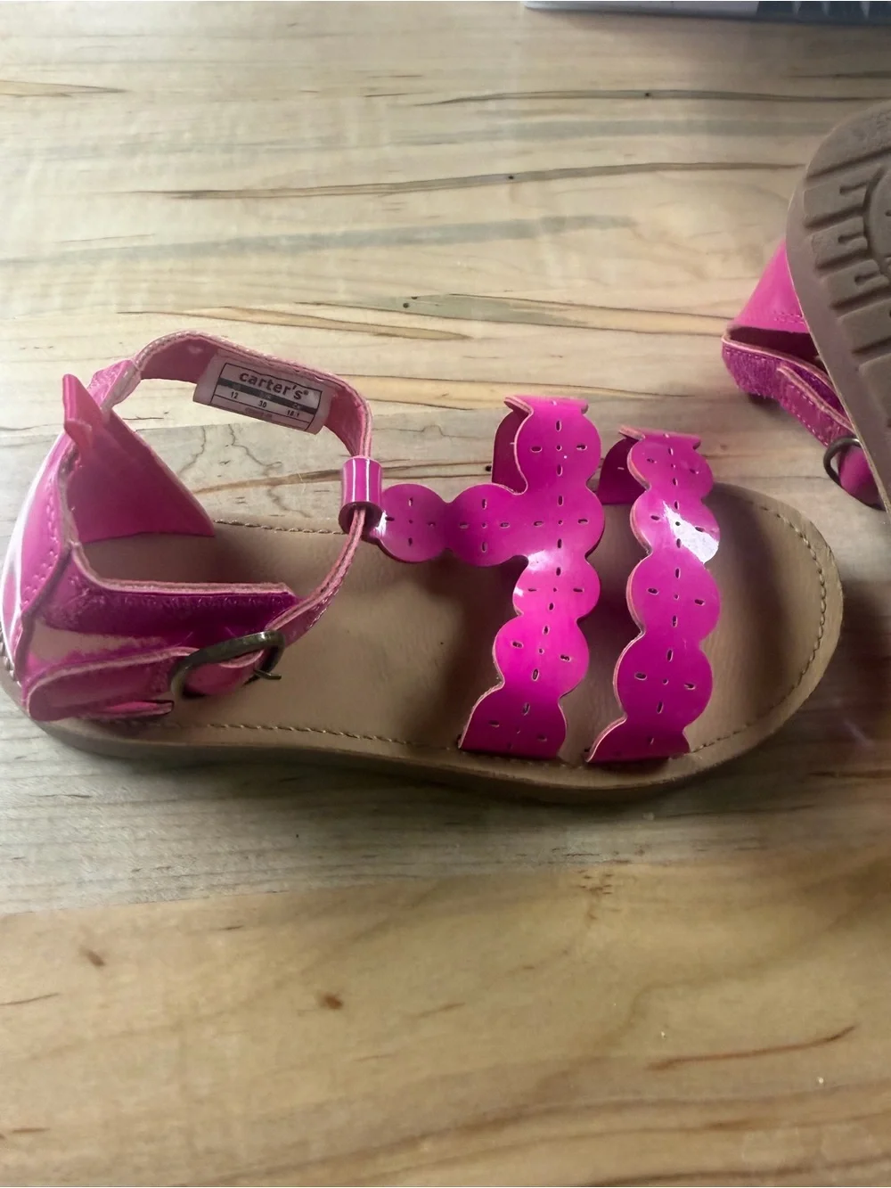 Carter's Hot Pink Scalloped Girls' Sandals